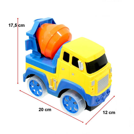 Battery-Operated Concrete Mixer with Lights and Music