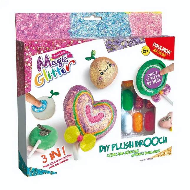 Paulinda Magic Glitter 3n1 DIY Plush Brooch Hobby Set S01095600