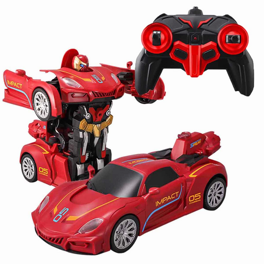 Transforming Robot Racer Remote Controlled Sound and Light Robot