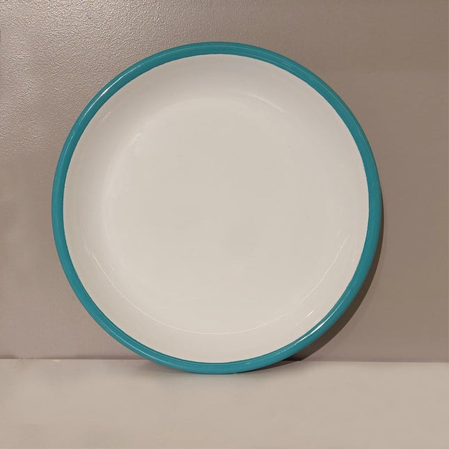 Enamel Dessert Plate 17 cm Turquoise
