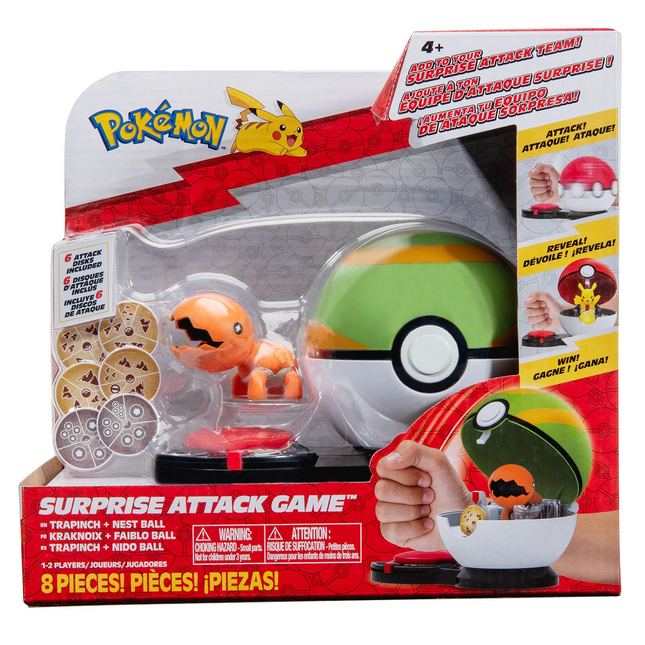 Pokemon Surprise Attack Game Set Trapinch + Nest Ball
