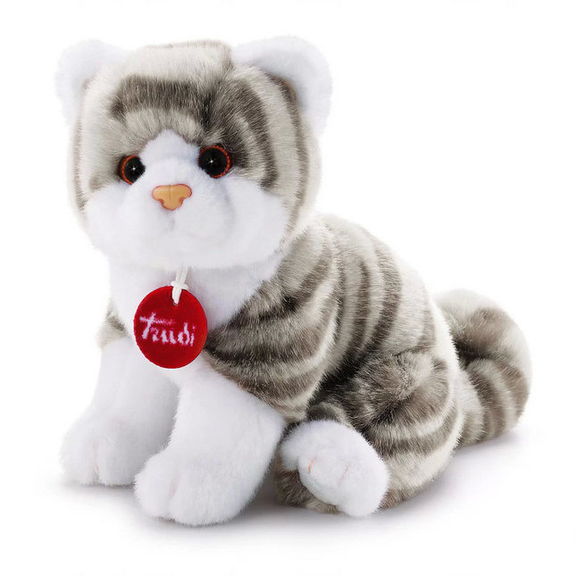Trudi Brad Plush White Gray Cat 20 cm