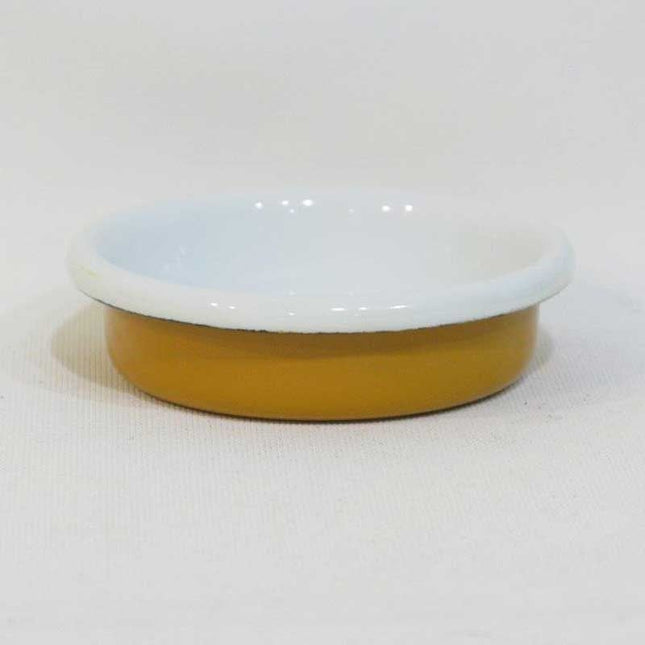 Enamel Jam and Sauce Bowl Oxidized Yellow