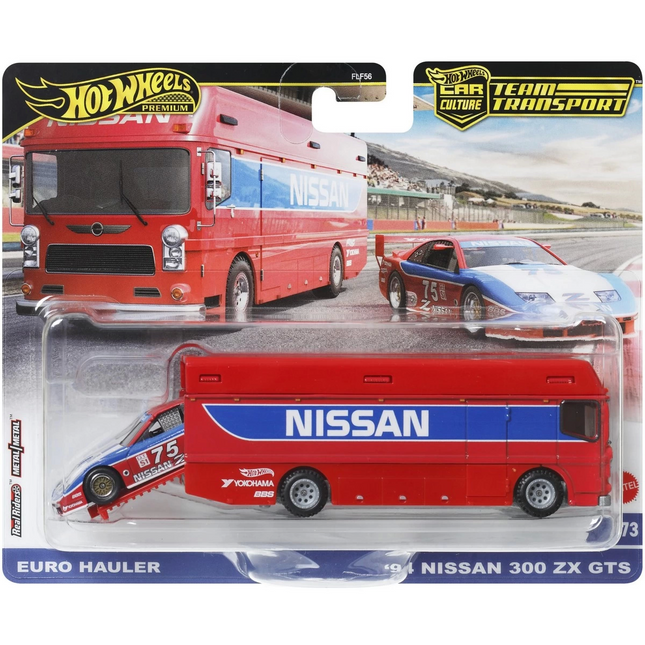 Hot Wheels Premium Team Transport Euro Hauler &amp; 94 Nissan 300 ZX GTS HRV44