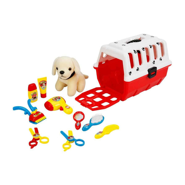 Plush Dog Grooming Set with Bag