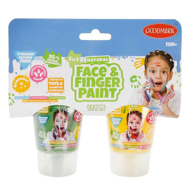 2in1 Doğal Yüz ve Parmak Boyası 2’li