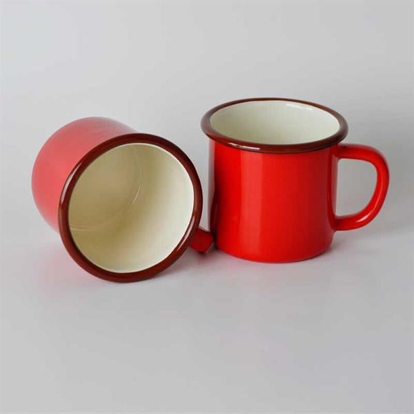 2'Li Emaye Kupa Kırmızı