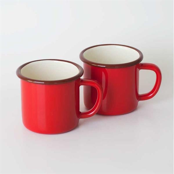 2'Li Emaye Kupa Kırmızı