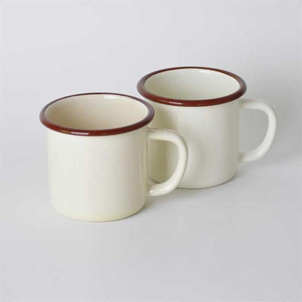 Emayra Emaye Kupa İkili Set - Krem