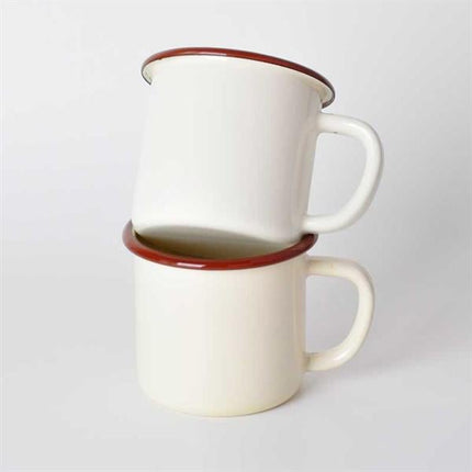 Emayra Emaye Kupa İkili Set - Krem