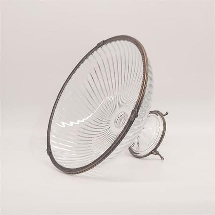 Emayra Cam Ayaklı Antik Detaylı Salata Kasesi - 30 Cm