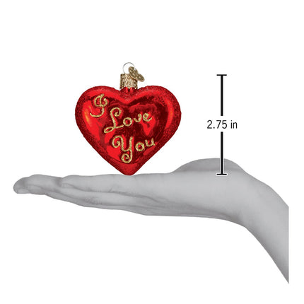 I Love You Heart Ornament