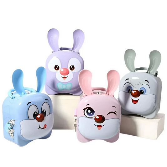 Metal Ear Piggy Bank with Lock