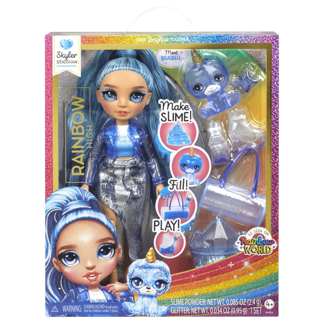 Rainbow High Skyler Glitter Slime and Pet Series Doll