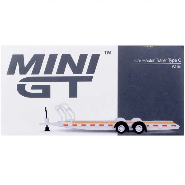 Mini GT 1/64 Car Hauler Trailer White MGTAC21