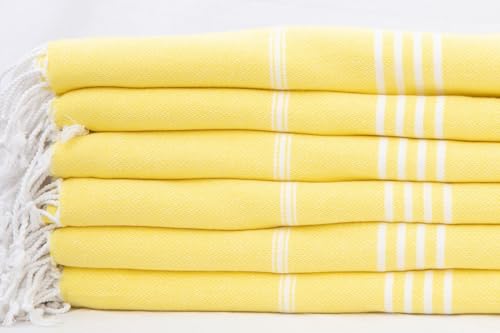 HAVLULAND Turkish Beach Towels Oversized, Quick-Dry &amp; Sand-Free | Lightweight, Absorbent Bath Towels for Travel, Pool, Vacation &amp; Beach | 40” x 72” Bulk Set