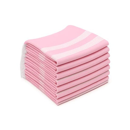 HAVLULAND Turkish Beach Towels Oversized -100% Turkish Cotton Super Soft Lightweight - Absorbent and Quick Drying Bath Towel - Sand Free Beach Towel - Turkish Towels for Adults (Pink, 6 Pack)