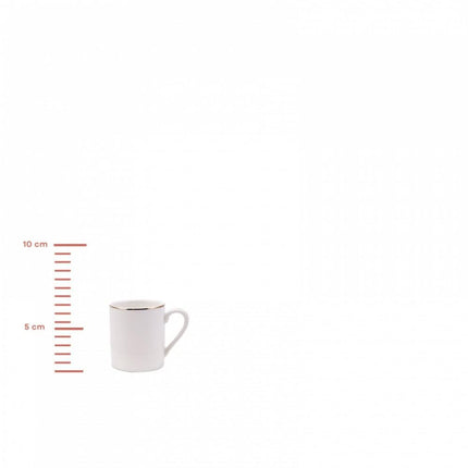 KARACA Elda Turkish Coffee Cup Set for 6 People - 12 Piece Cups with Saucers - Small Porcelain Espresso Set - Ideal for Serving Greek, Arabic Coffee (2.7 fl oz)