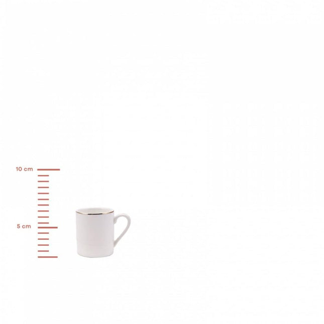 KARACA Elda Turkish Coffee Cup Set for 6 People - 12 Piece Cups with Saucers - Small Porcelain Espresso Set - Ideal for Serving Greek, Arabic Coffee (2.7 fl oz)