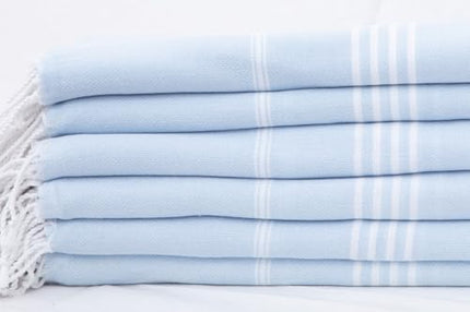 HAVLULAND Turkish Beach Towels Oversized, Quick-Dry &amp; Sand-Free | Lightweight, Absorbent Bath Towels for Travel, Pool, Vacation &amp; Beach | 40” x 72” Bulk Set