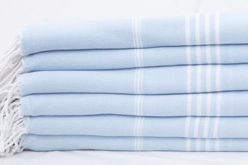 HAVLULAND Turkish Beach Towels Oversized, Quick-Dry &amp; Sand-Free | Lightweight, Absorbent Bath Towels for Travel, Pool, Vacation &amp; Beach | 40” x 72” Bulk Set