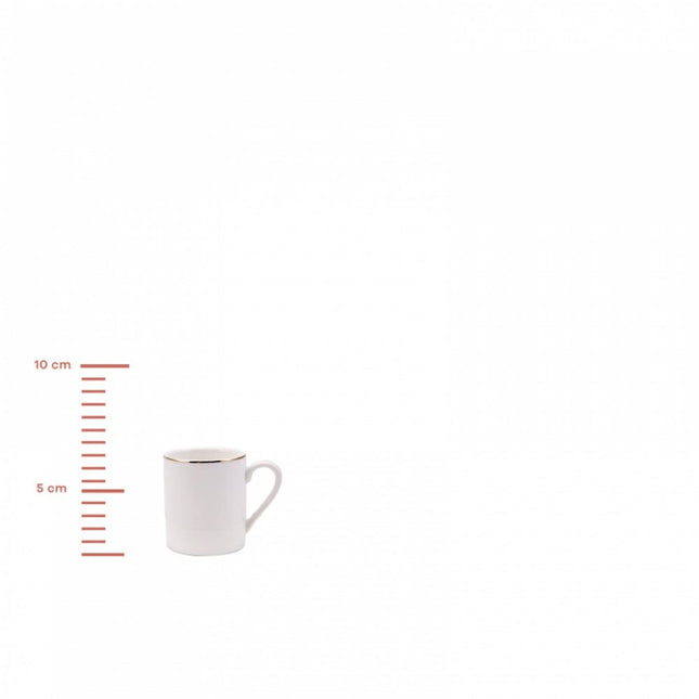 KARACA Elda Turkish Coffee Cup Set for 6 People - 12 Piece Cups with Saucers - Small Porcelain Espresso Set - Ideal for Serving Greek, Arabic Coffee (2.7 fl oz)