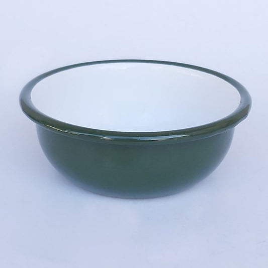 Enamel 12 cm Bowl Army Green