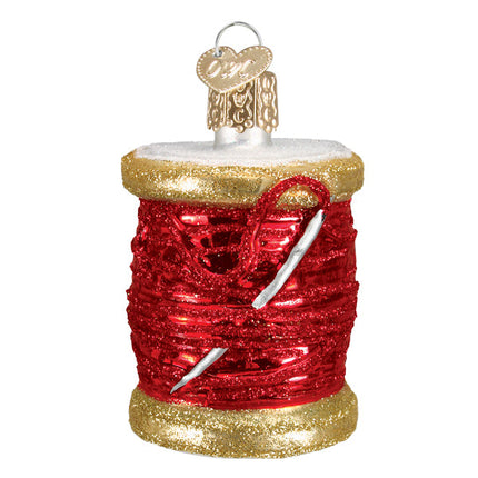 Red Spool of Thread Ornament