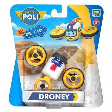 Robocar Poli Metal Vehicle Character Figure Droney