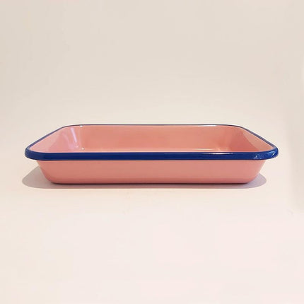 Enamel Appetizer Plate G.Dry Cobalt 27 x 19 cm