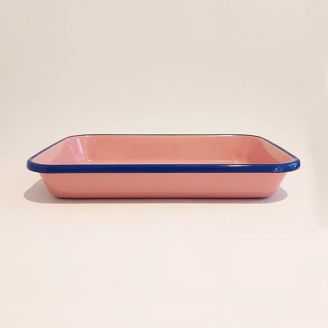 Enamel Appetizer Plate G.Dry Cobalt 27 x 19 cm