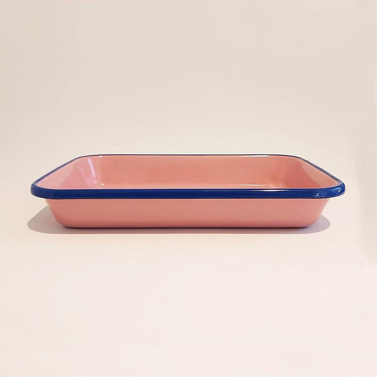 Enamel Appetizer Plate G.Dry Cobalt 27 x 19 cm