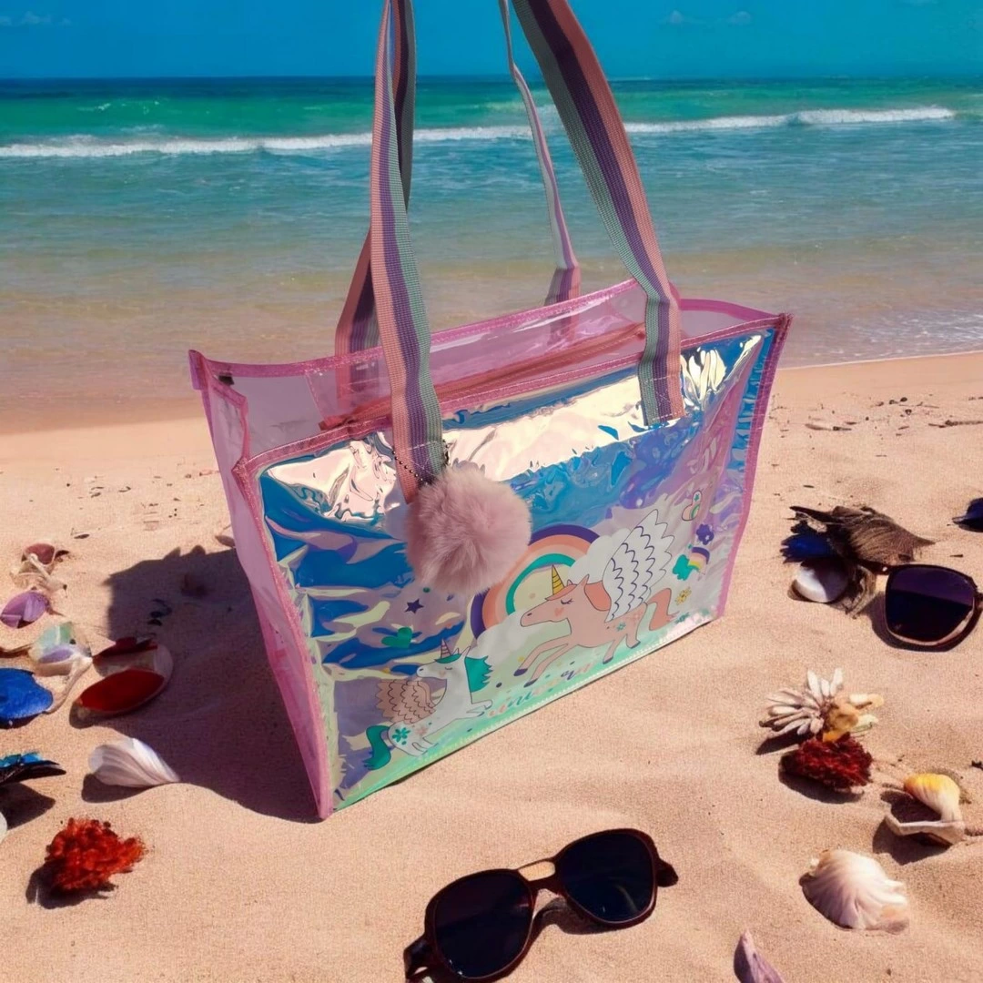 Dream Vest Transparent Hologram Unicorn Large Shoulder Bag