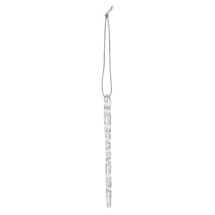 Clear Glass Icicles Set Of 6 Ornaments