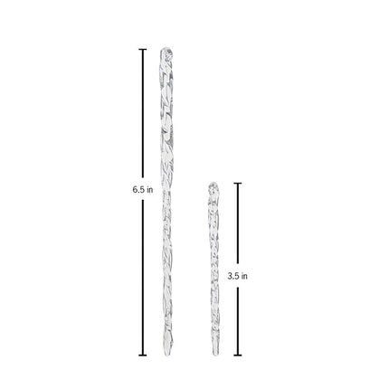 Clear Glass Icicles Set Of 24 Ornaments