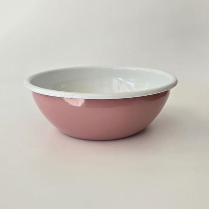 Enamel Bowl 26 cm Pink