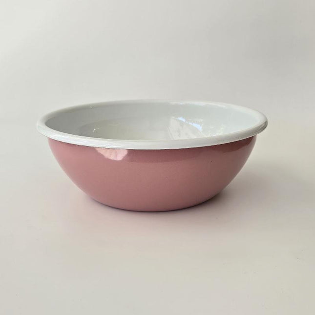Enamel Bowl 26 cm Pink
