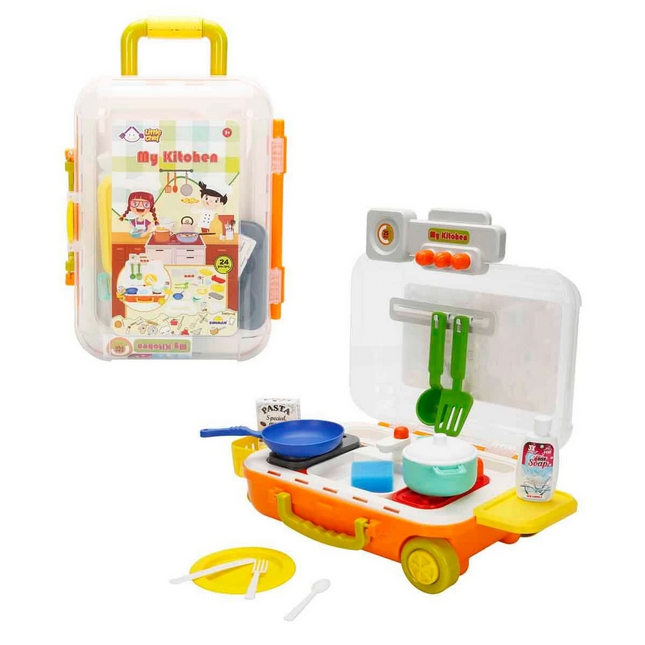 Little Chef Trolley Suitcase Kitchen Set 24 Pieces