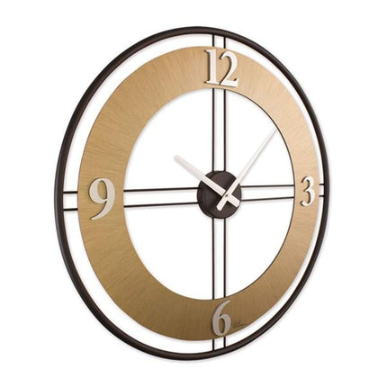 REGAL Modern Ferforje Gold Duvar Saati 62 Cm | Sessiz Mekanizma
