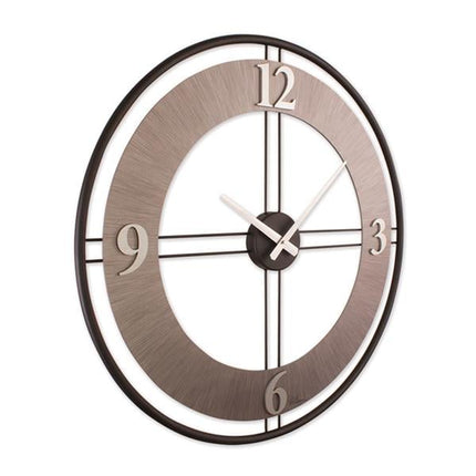 REGAL Modern Ferforje Gümüş Duvar Saati 62 Cm | Sessiz Mekanizma | 3616 BS