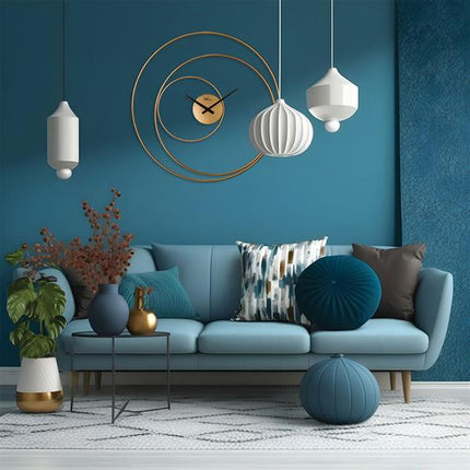 Regal Gold Renk Metal Duvar Saati 75 Cm | Orbit Minimalist Tasarım