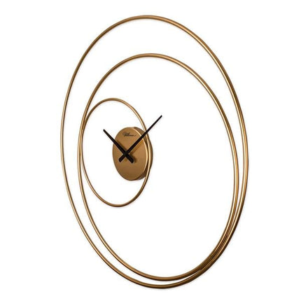 Regal Gold Renk Metal Duvar Saati 75 Cm | Orbit Minimalist Tasarım