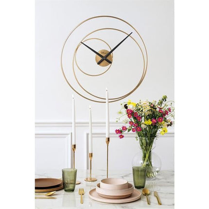 Regal Gold Renk Metal Duvar Saati 75 Cm | Orbit Minimalist Tasarım