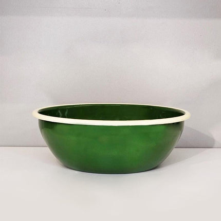 Enamel Bowl 26 cm Green