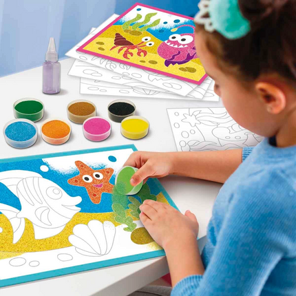 Sea Animals Patterned Sand Painting Set