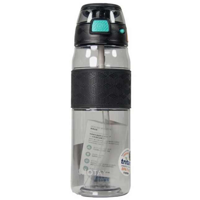 Shotay Transparent Lid Striped Tritan Water Bottle 800 ml