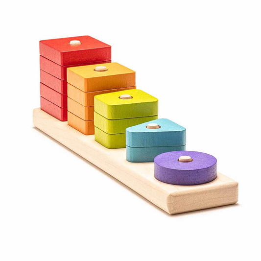 Woody Geometric Shapes 16 Pieces