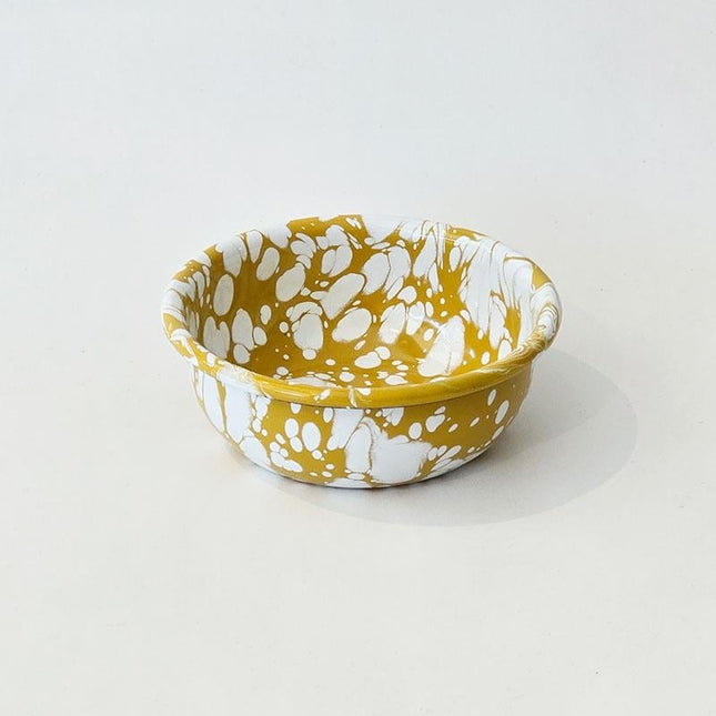 Enamel 12 cm Bowl Sprinkled Pattern Yellow