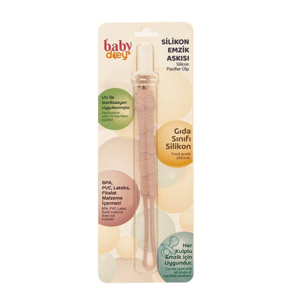 Silicone Pacifier Strap Pink