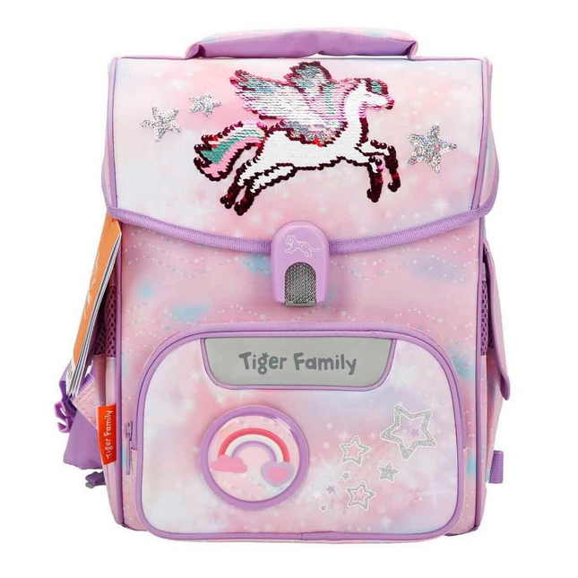 Unicorn Patterned Pink Purple School Bag